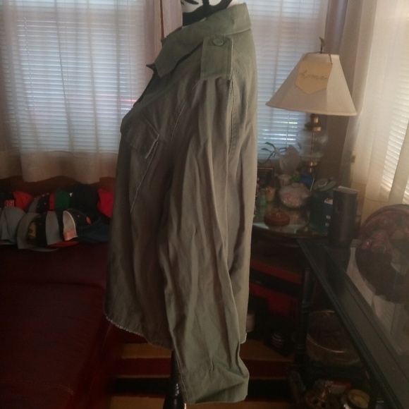 Universal Thread Goods & Co. Olive Green Button Up Military Style Jacket - Picture 3 of 12